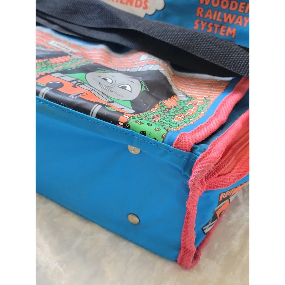 Vintage Thomas & Friends Wooden Railway Carry Case‎ Bag Learning Curve 2005 Blue